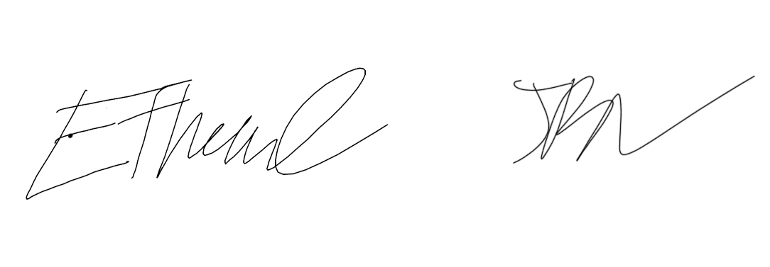 Signatures of Ethan Curtis and Jaden Berger-North